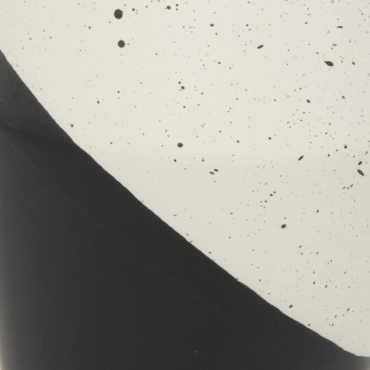 Black Ceramic Contemporary Vase, 12" x 6" x 6"